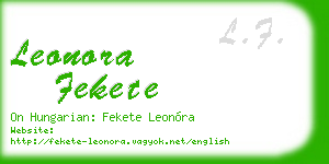 leonora fekete business card