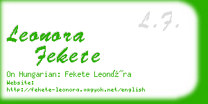 leonora fekete business card